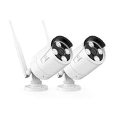 8MP Wireless Security Camera, 2PCS Wi-Fi IP Cameras for SANNCE N98WHG NVR, Human Detection& Smart Motion Alerts, 100ft Night Vision, Two-Way Audio, Work with Alexa